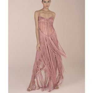 Fabiana Milazo FRINGE couture braid pink maxi 2/4